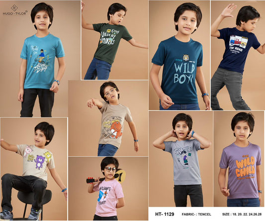 Ht 1129 Hugo Tylor Tencil Lycra Boys Tshirt Wholesaler Ahmedabad