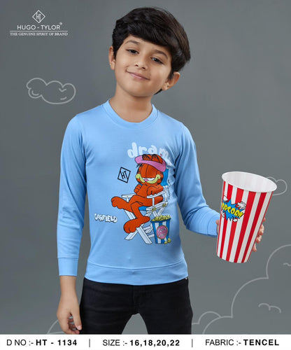 Ht 1134 Hugo Tylor Lycra Tencil Boys Tshirt Exporter Gujarat