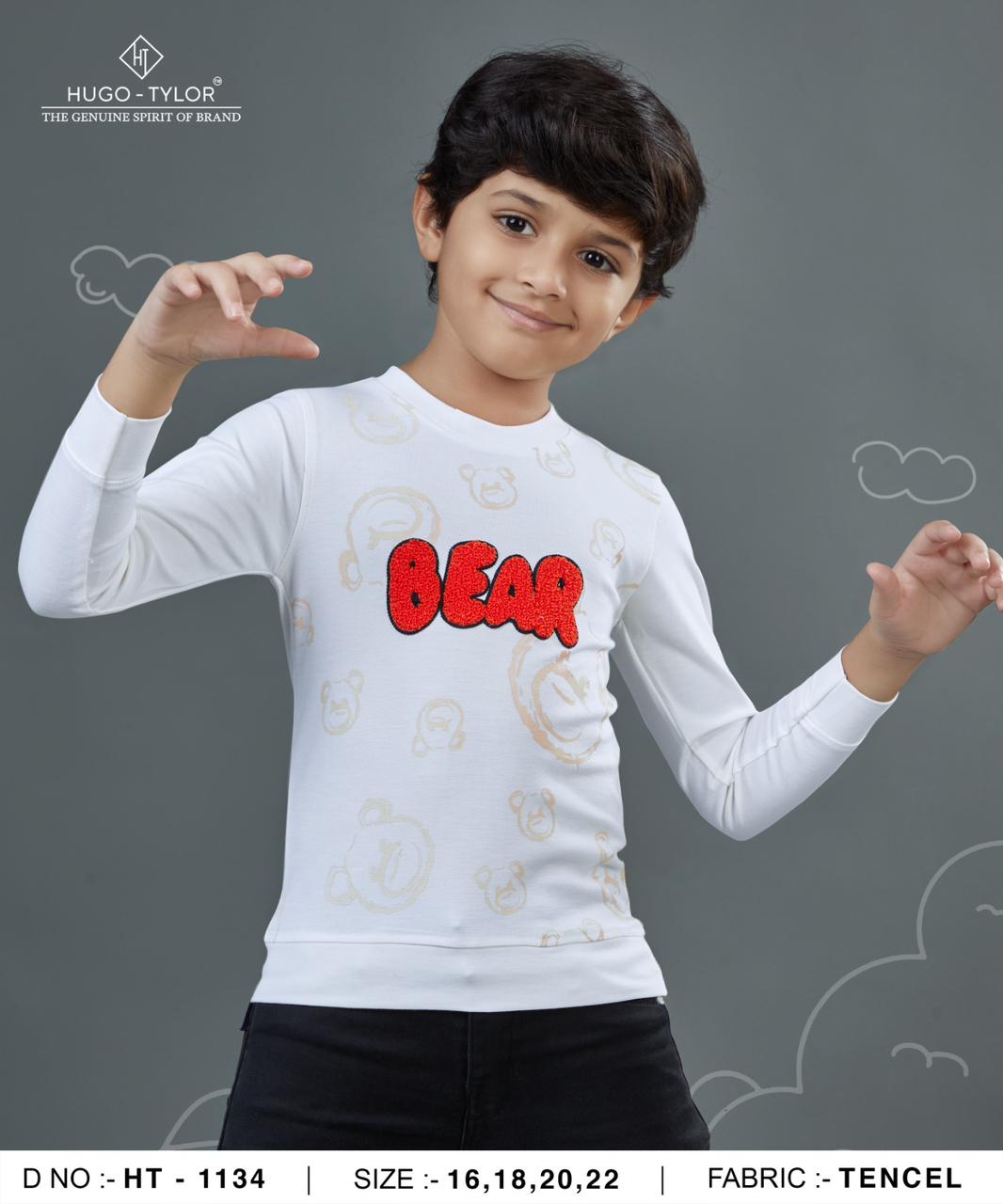 Ht 1134 Hugo Tylor Lycra Tencil Boys Tshirt Exporter Gujarat