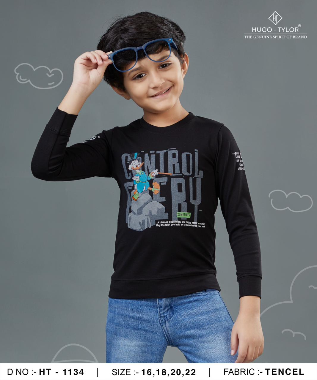 Ht 1134 Hugo Tylor Lycra Tencil Boys Tshirt Exporter Gujarat