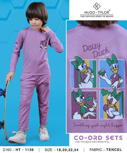 Ht 1136 Hugo Tylor Lycra Tencil Boys Co Ord Set Wholesale Price