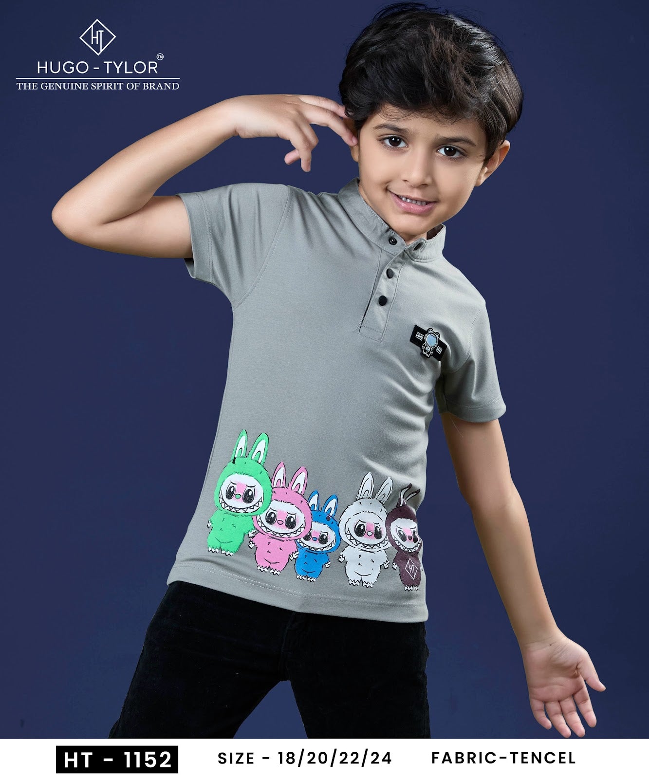 Ht 1152 Hugo Tylor Imported Boys Tshirt Manufacturer Ahmedabad