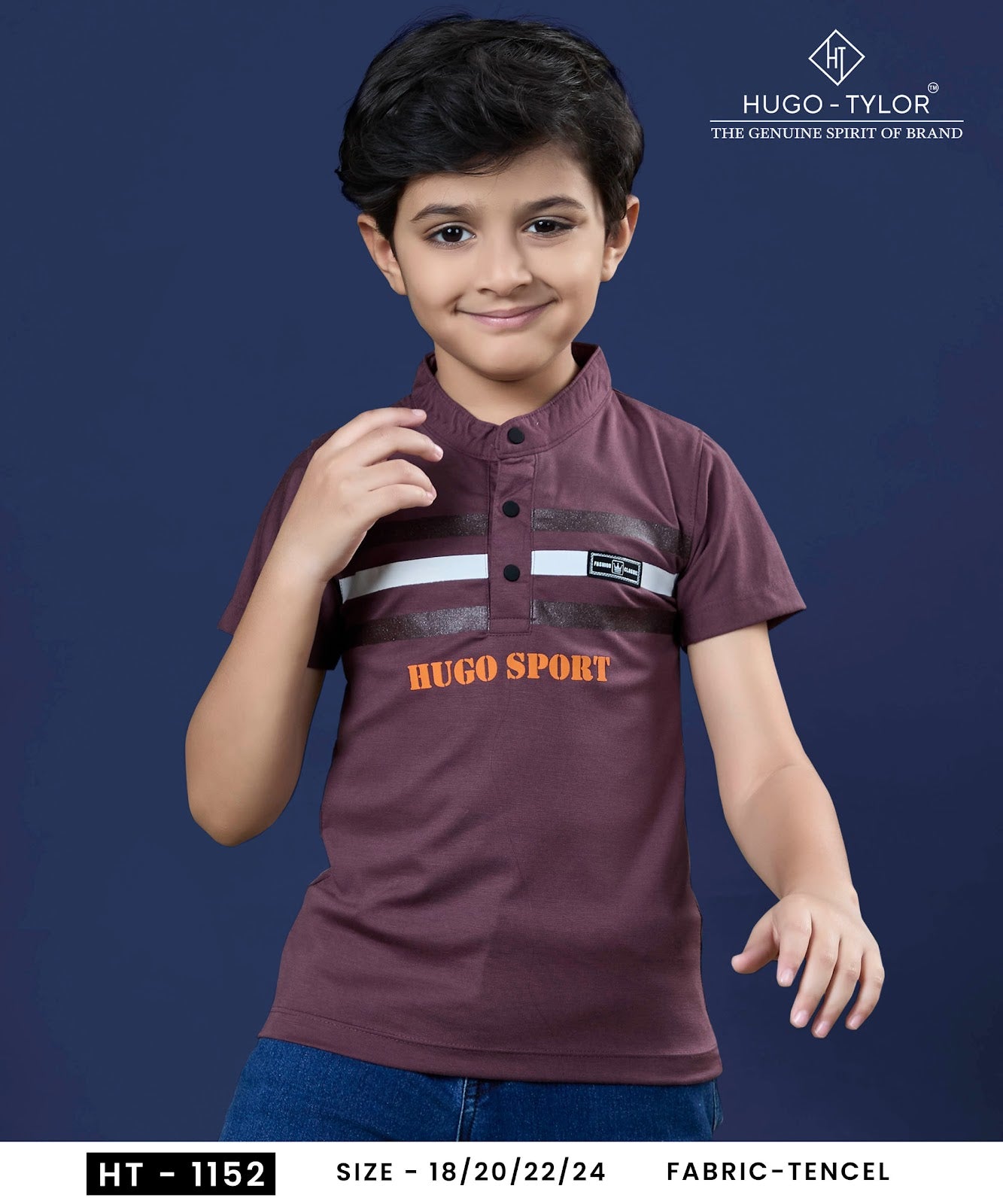 Ht 1152 Hugo Tylor Imported Boys Tshirt Manufacturer Ahmedabad