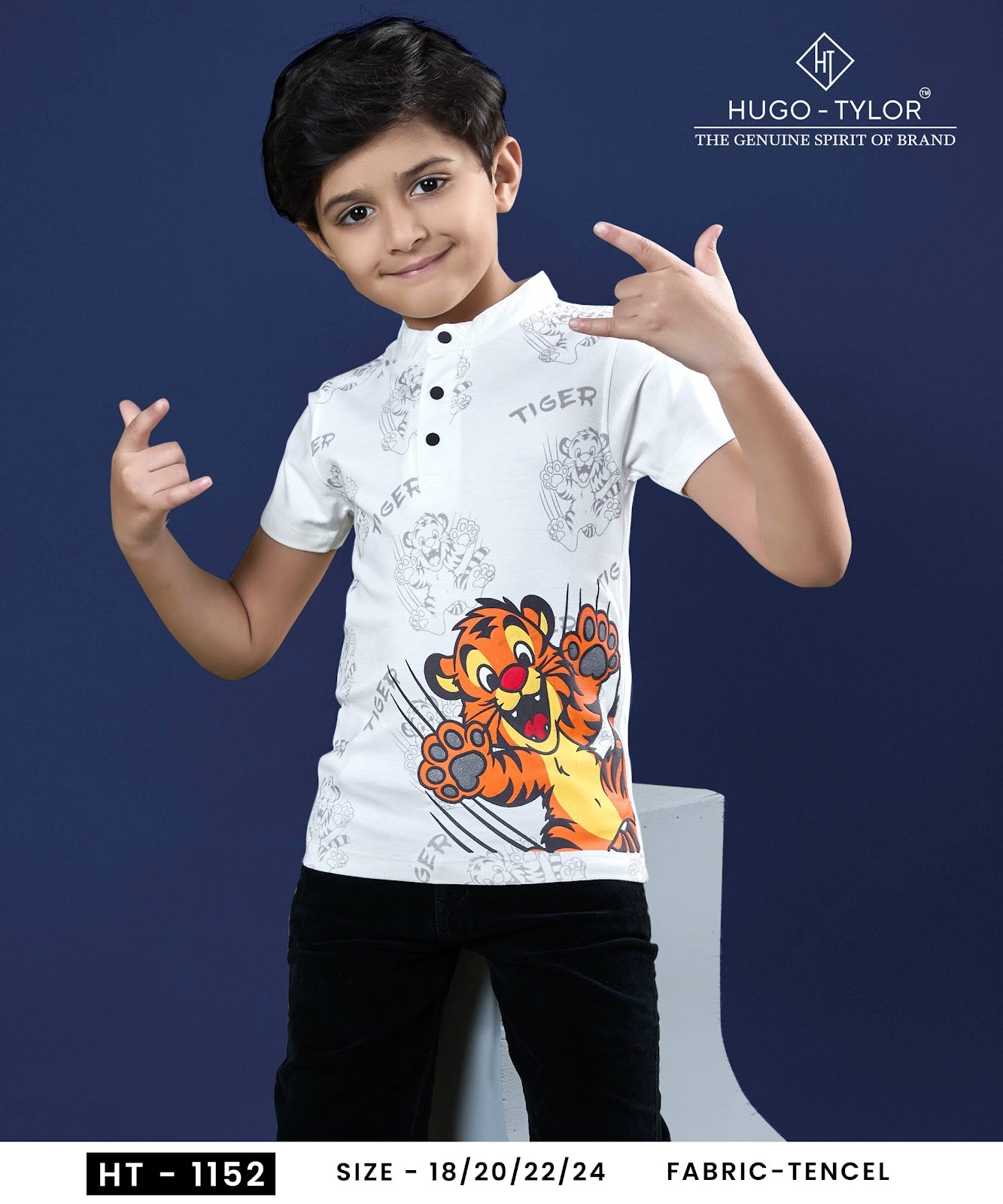 Ht 1152 Hugo Tylor Imported Boys Tshirt Manufacturer Ahmedabad