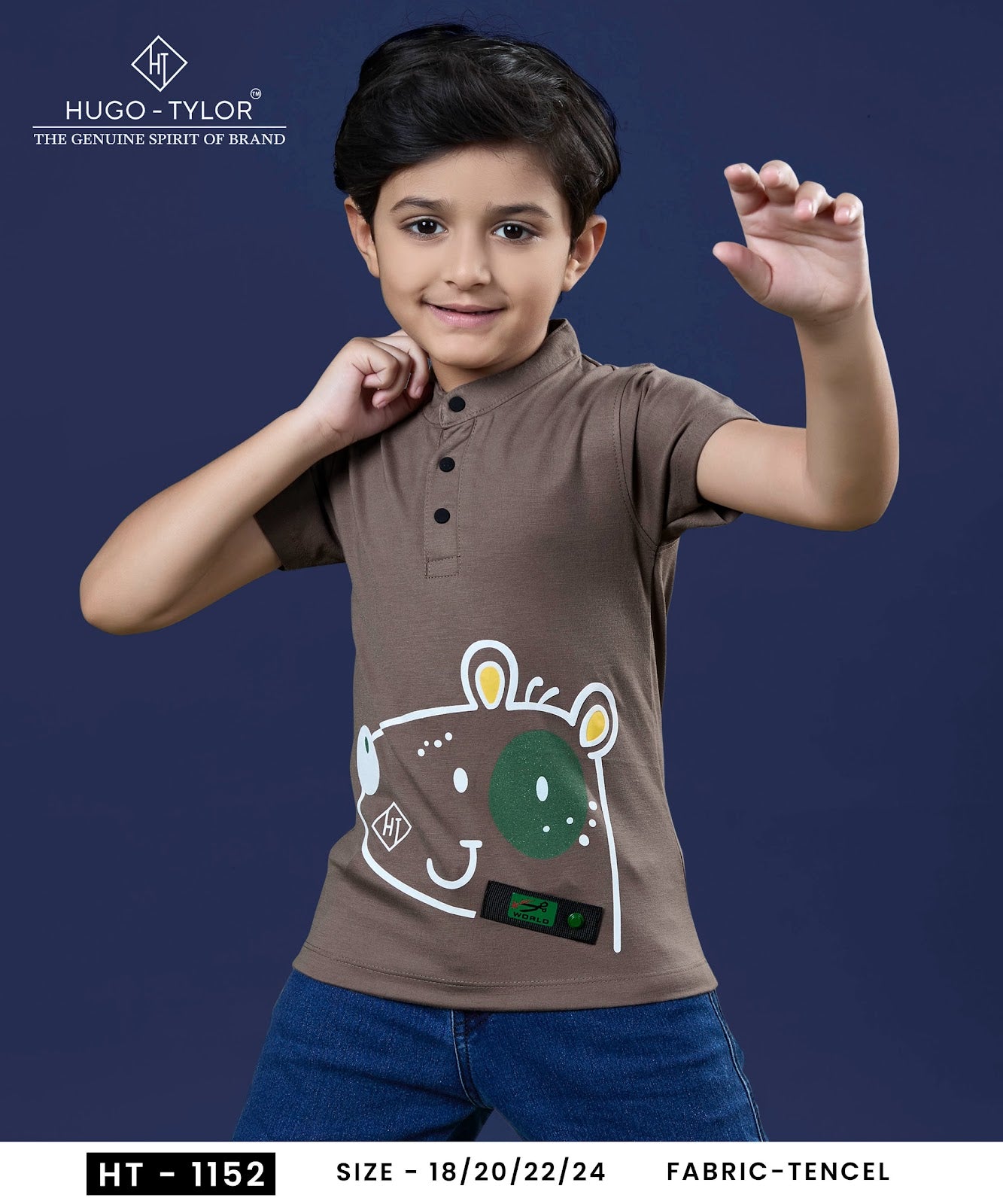 Ht 1152 Hugo Tylor Imported Boys Tshirt Manufacturer Ahmedabad