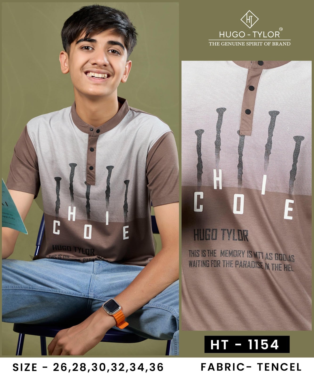 Ht 1154 Hugo Tylor Tencil Boys Tshirt Exporter Gujarat