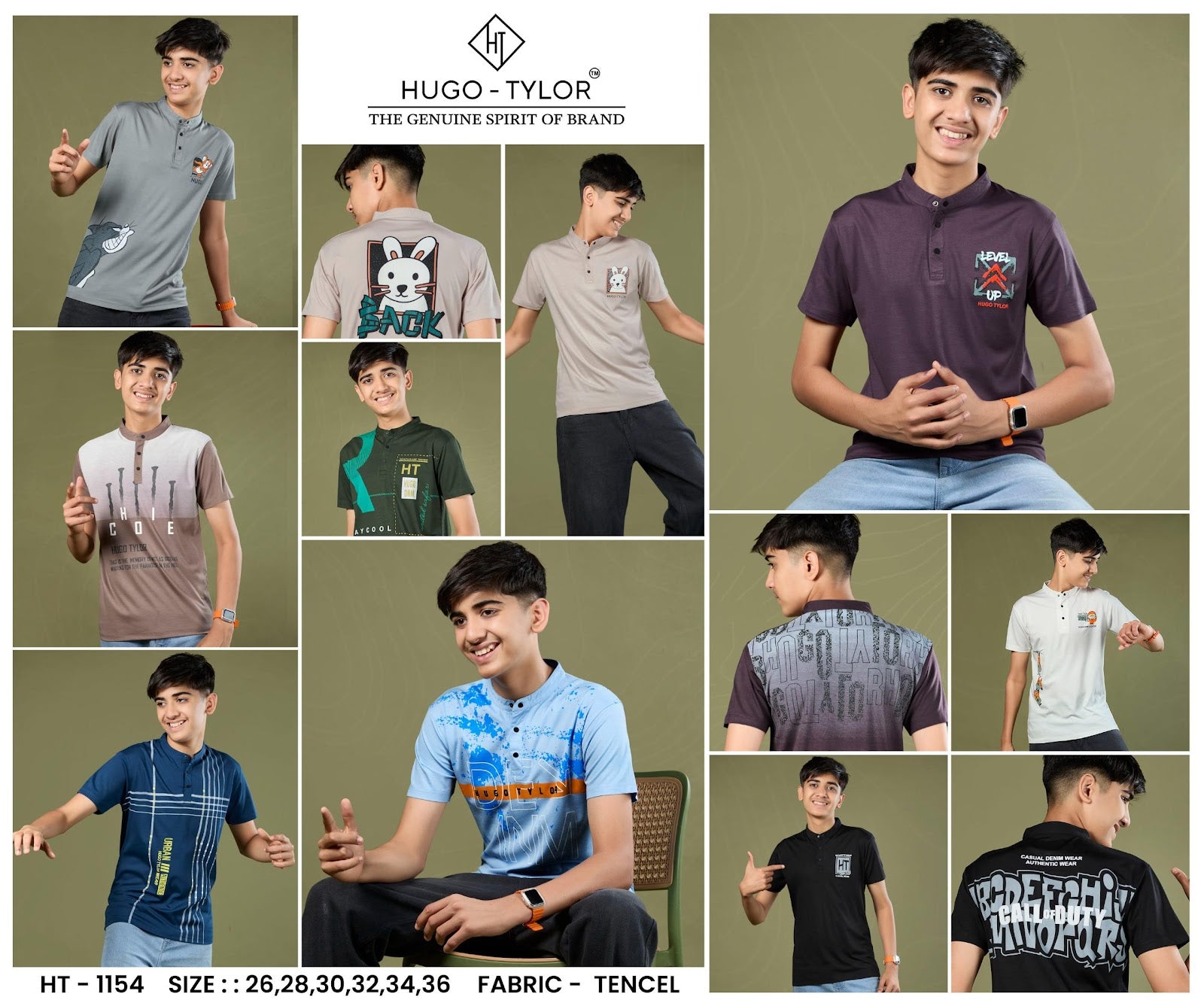 Ht 1154 Hugo Tylor Tencil Boys Tshirt Exporter Gujarat