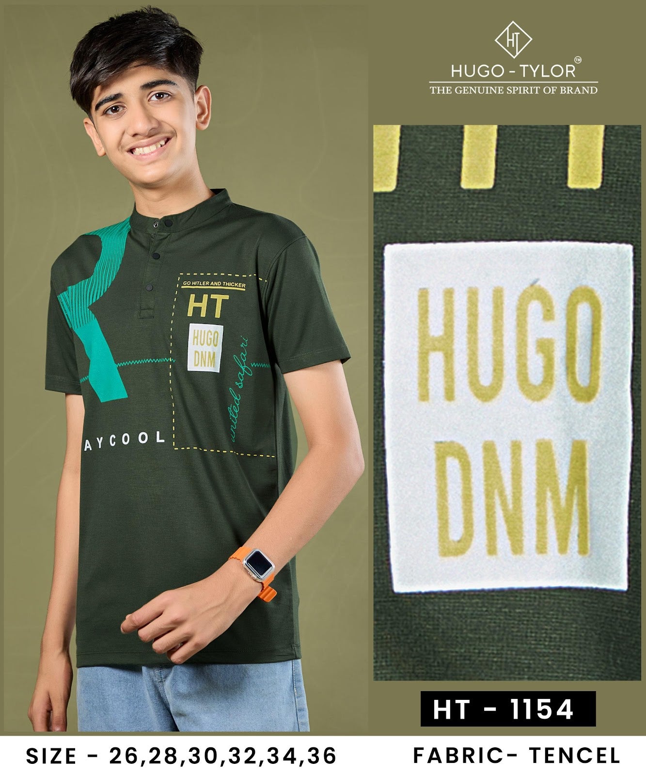 Ht 1154 Hugo Tylor Tencil Boys Tshirt Exporter Gujarat