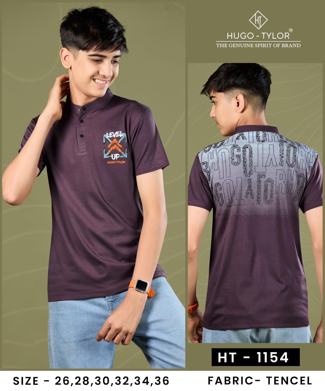 Ht 1154 Hugo Tylor Tencil Boys Tshirt Exporter Gujarat