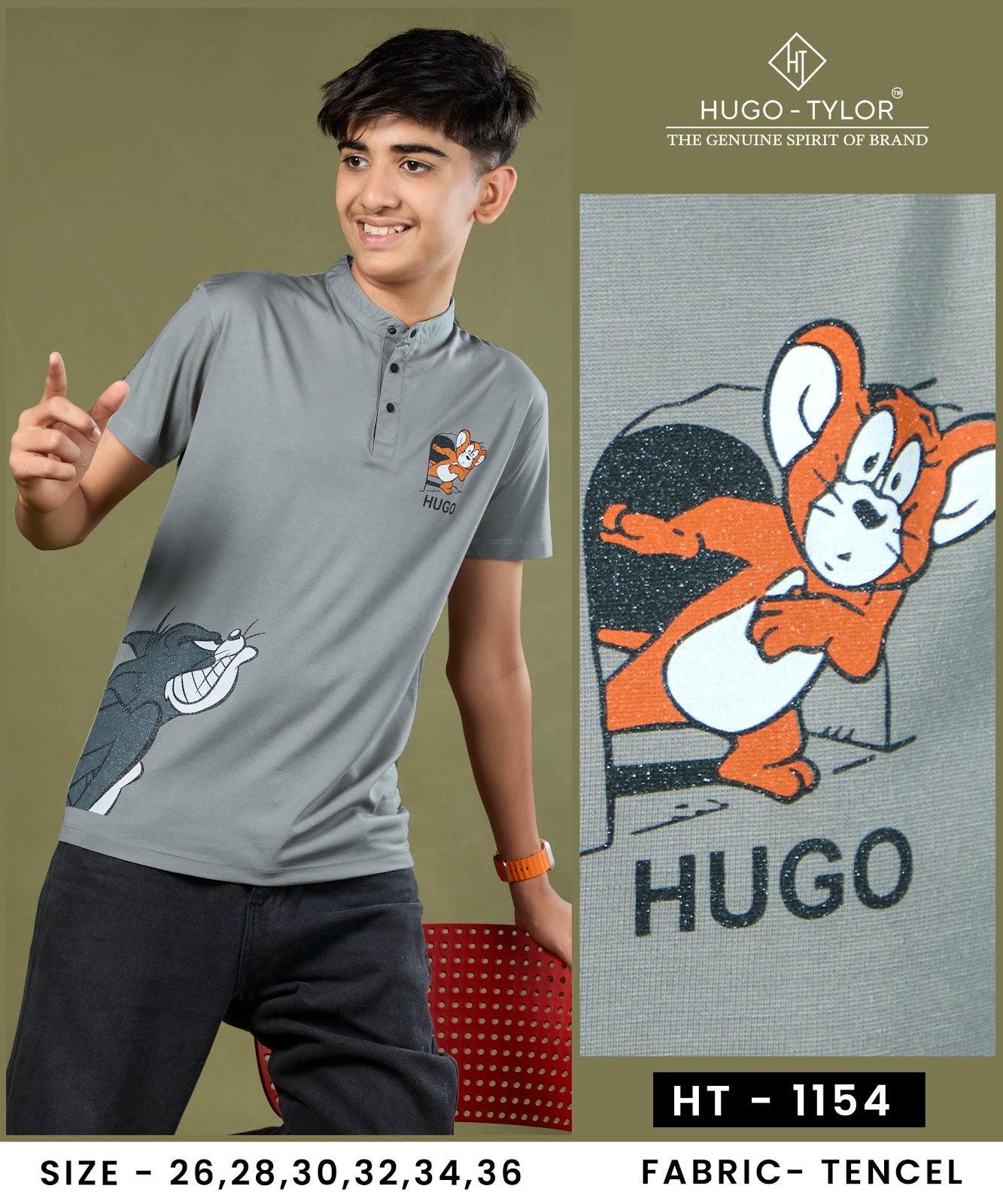 Ht 1154 Hugo Tylor Tencil Boys Tshirt Exporter Gujarat