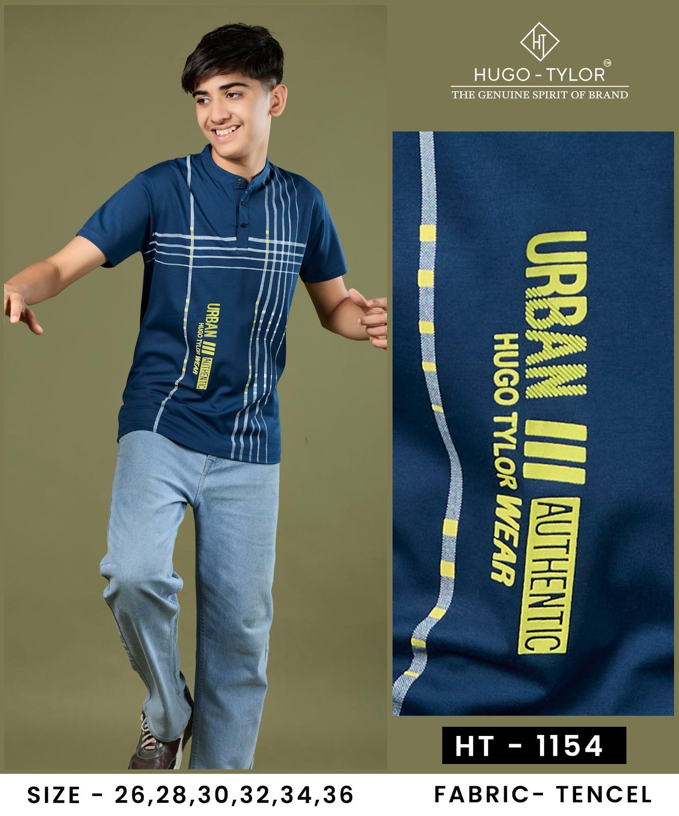 Ht 1154 Hugo Tylor Tencil Boys Tshirt Exporter Gujarat