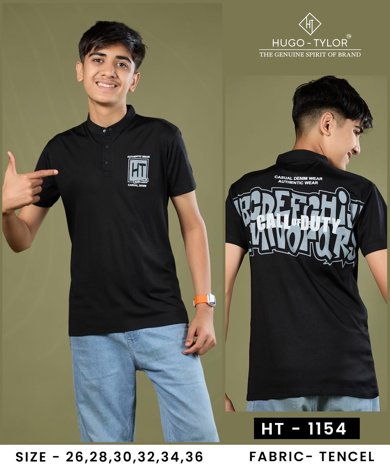 Ht 1154 Hugo Tylor Tencil Boys Tshirt Exporter Gujarat