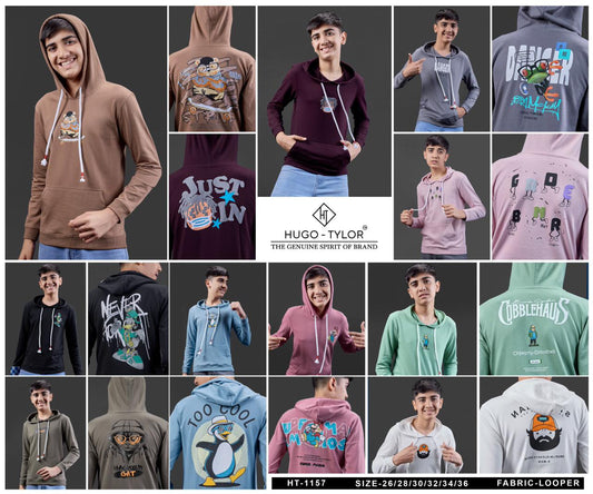Ht 1157 Hugo Tylor Cotton Looper Boys Hoodies Manufacturer Gujarat
