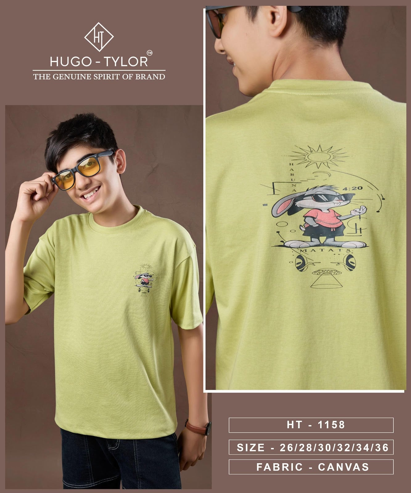 Ht 1158 Hugo Tylor Canvas Boys Tshirt Wholesale Price