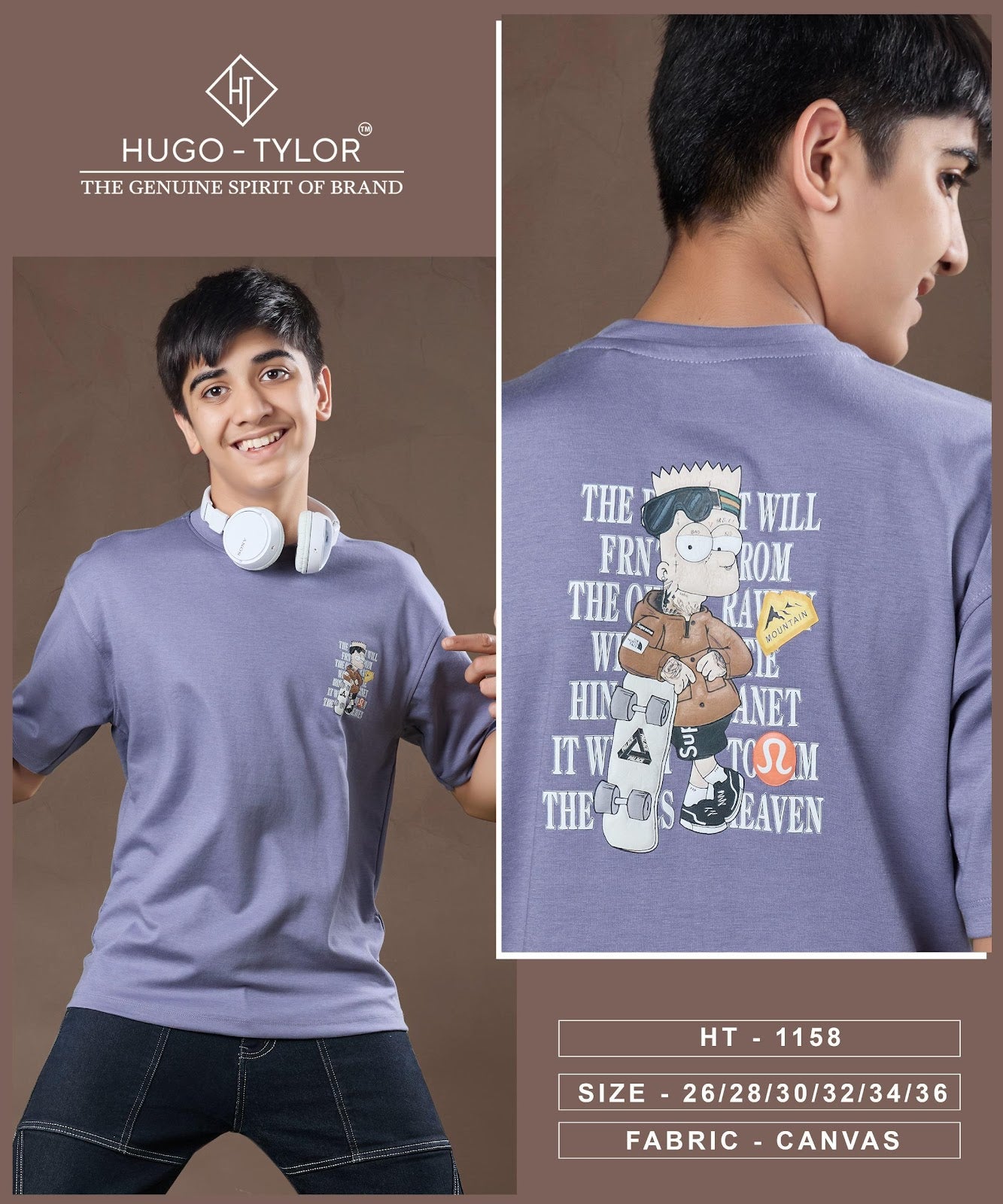 Ht 1158 Hugo Tylor Canvas Boys Tshirt Wholesale Price