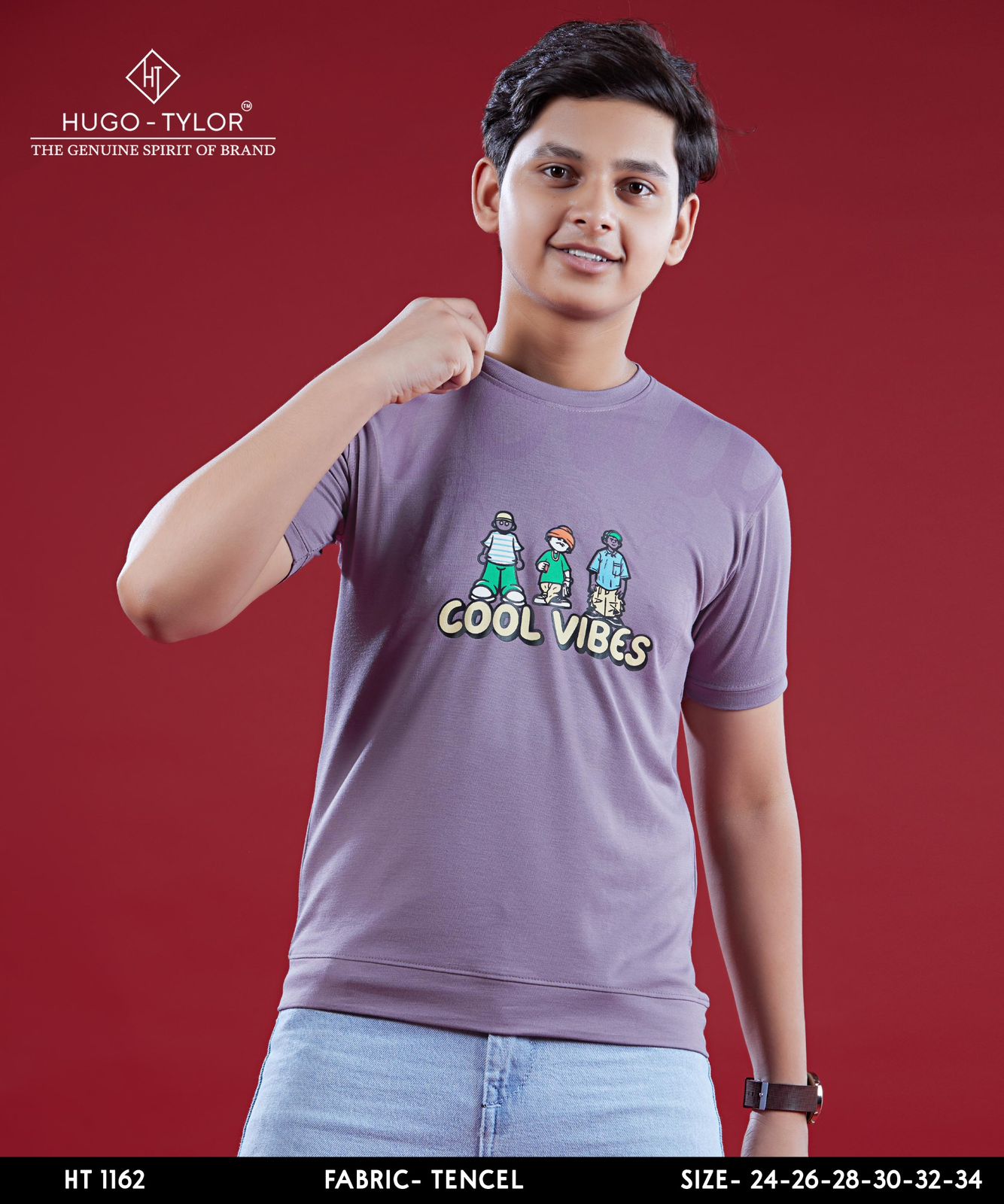 Ht 1162 Hugo Tylor Lycra Tencil Boys Tshirt Manufacturer