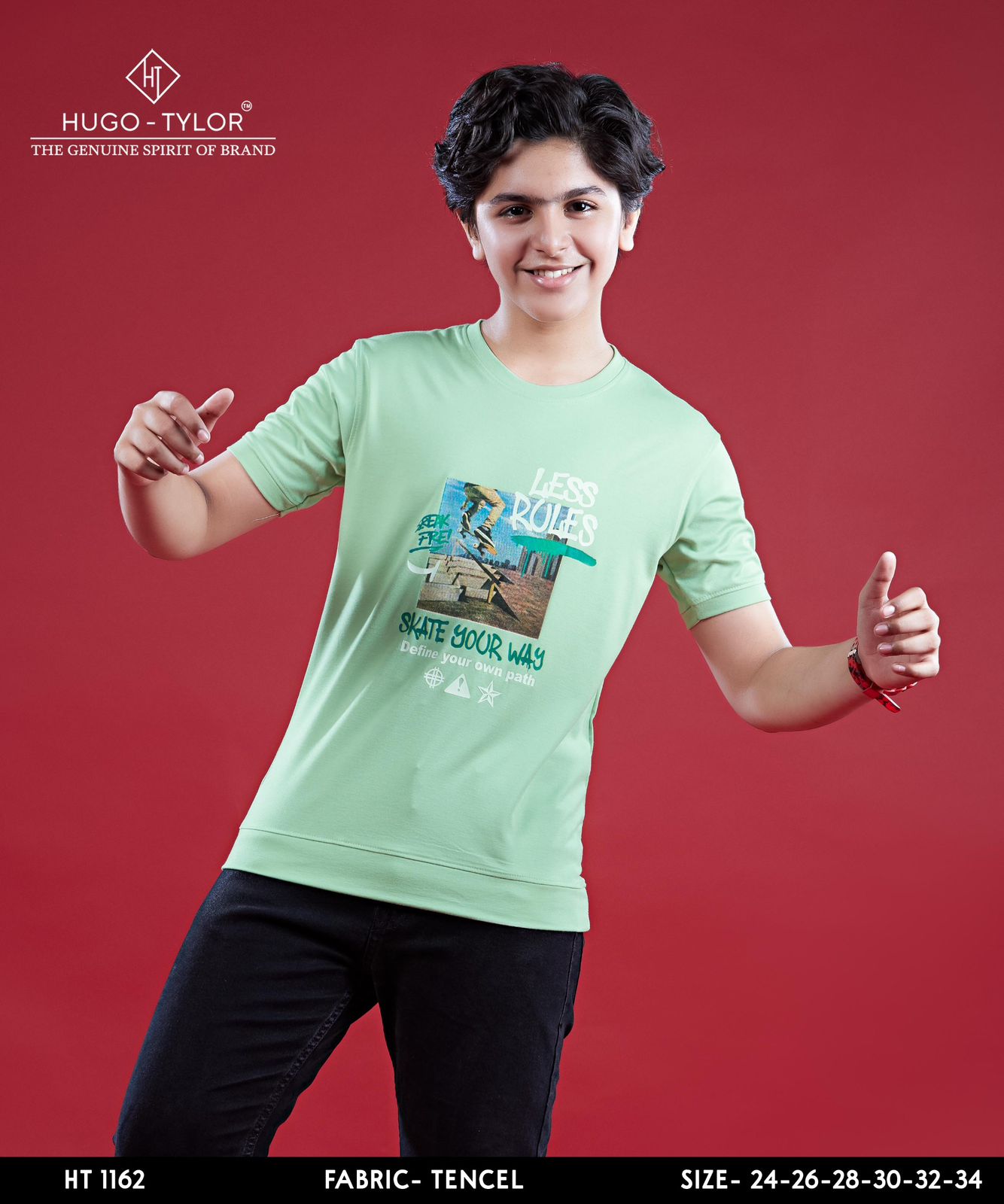 Ht 1162 Hugo Tylor Lycra Tencil Boys Tshirt Manufacturer