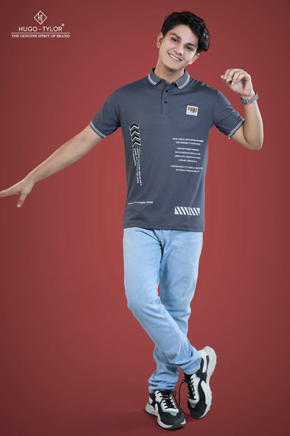 Ht 1164 Hugo Tylor Lycra Tencil Boys Tshirt Manufacturer Ahmedabad