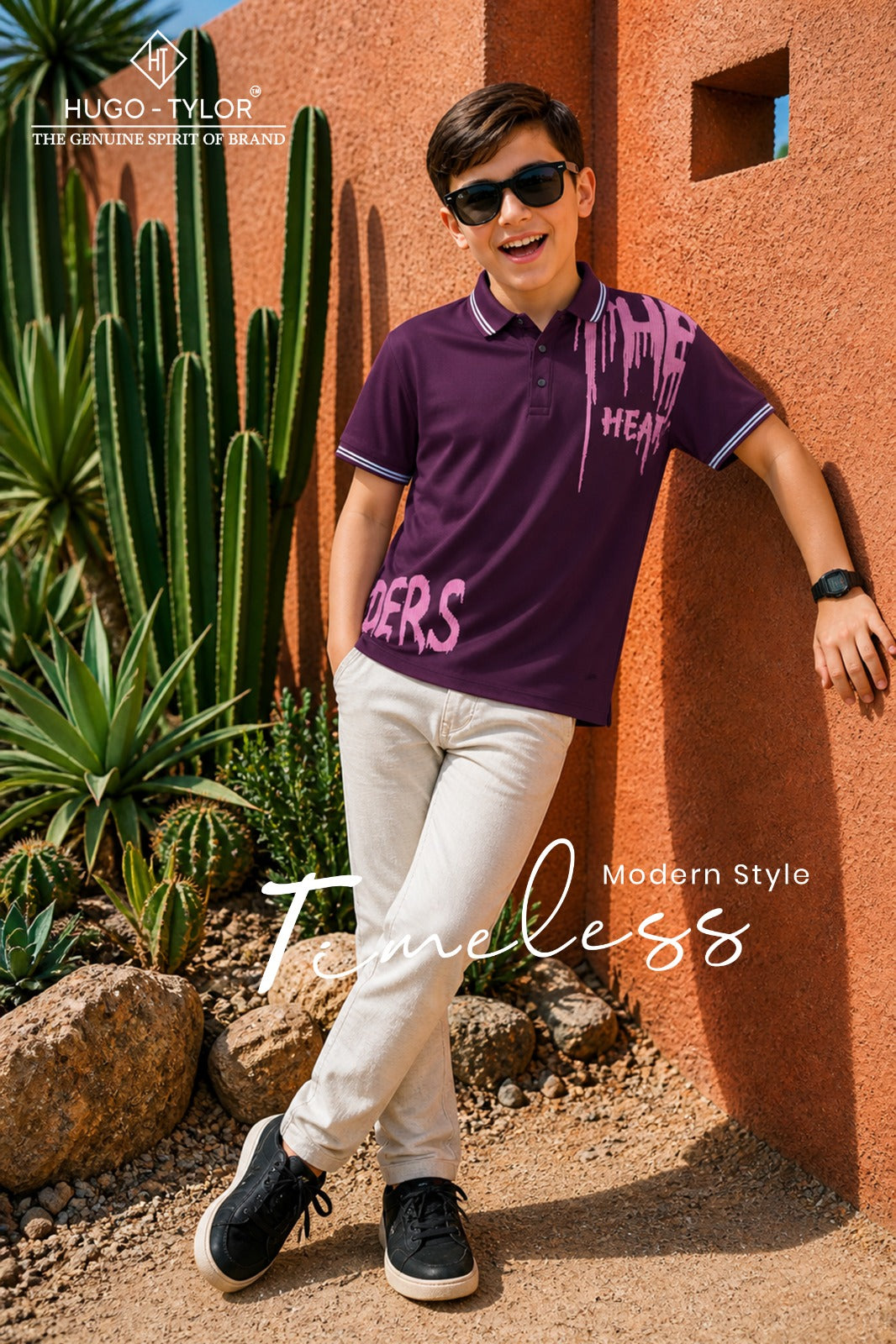 Ht 1164 Hugo Tylor Lycra Tencil Boys Tshirt Manufacturer Ahmedabad