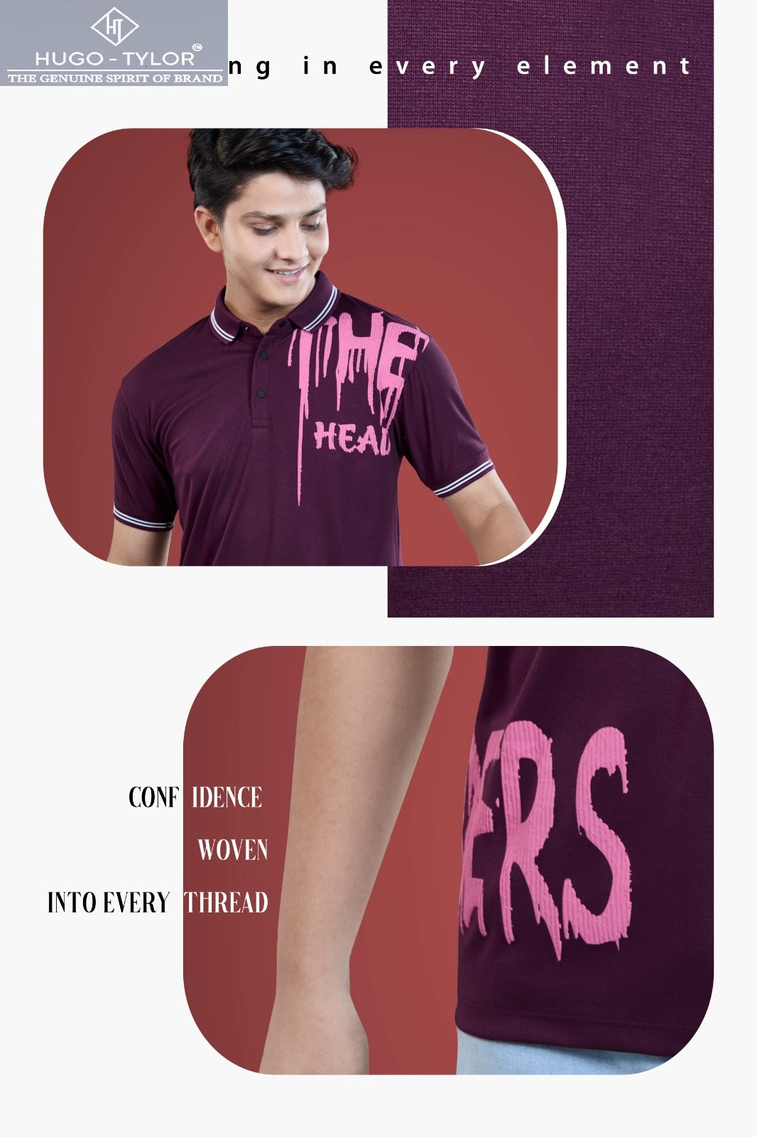 Ht 1164 Hugo Tylor Lycra Tencil Boys Tshirt Manufacturer Ahmedabad