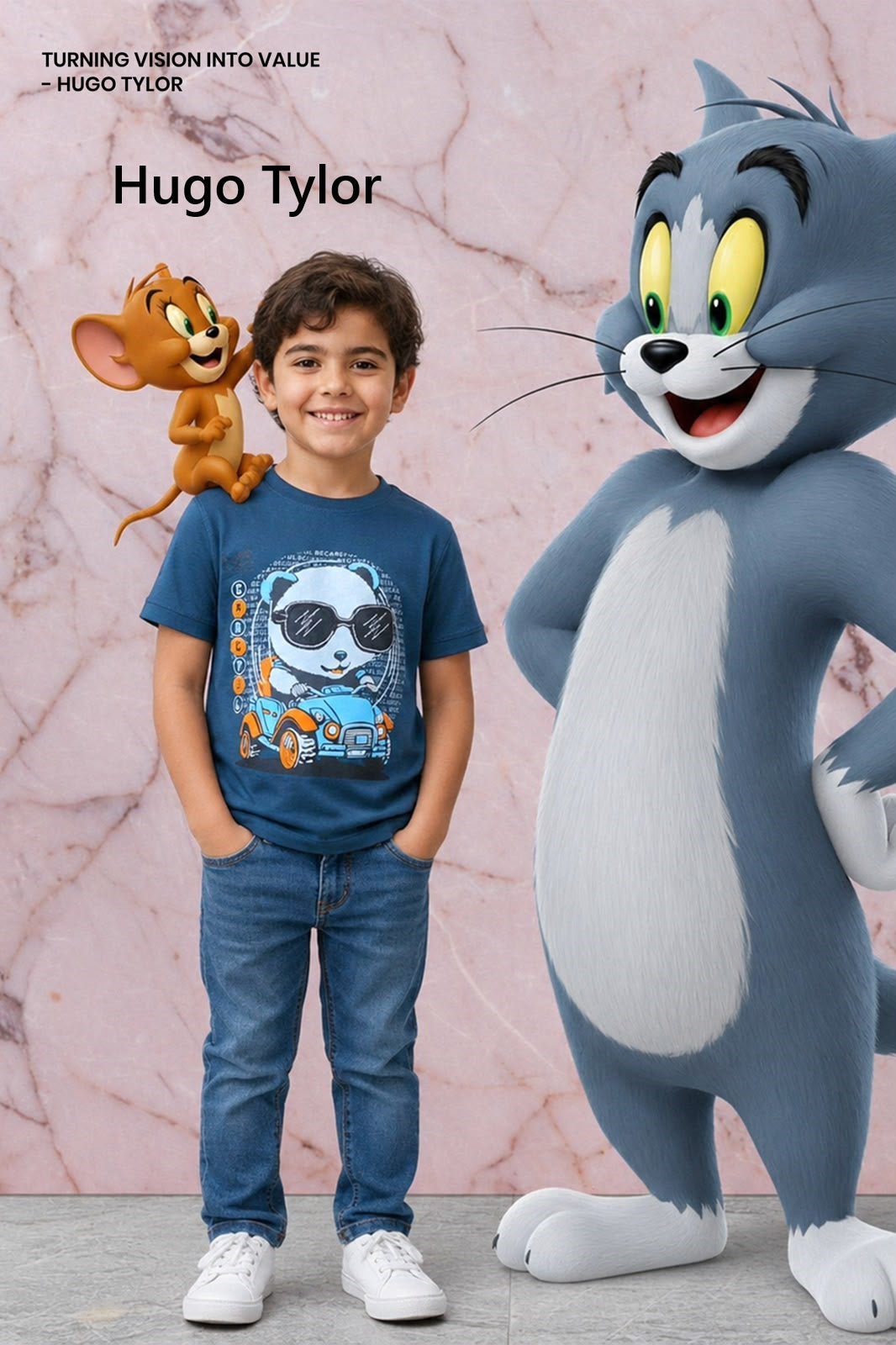 Ht 1170 Front-Back Print Hugo Tylor Imported Boys Tshirt Supplier Gujarat