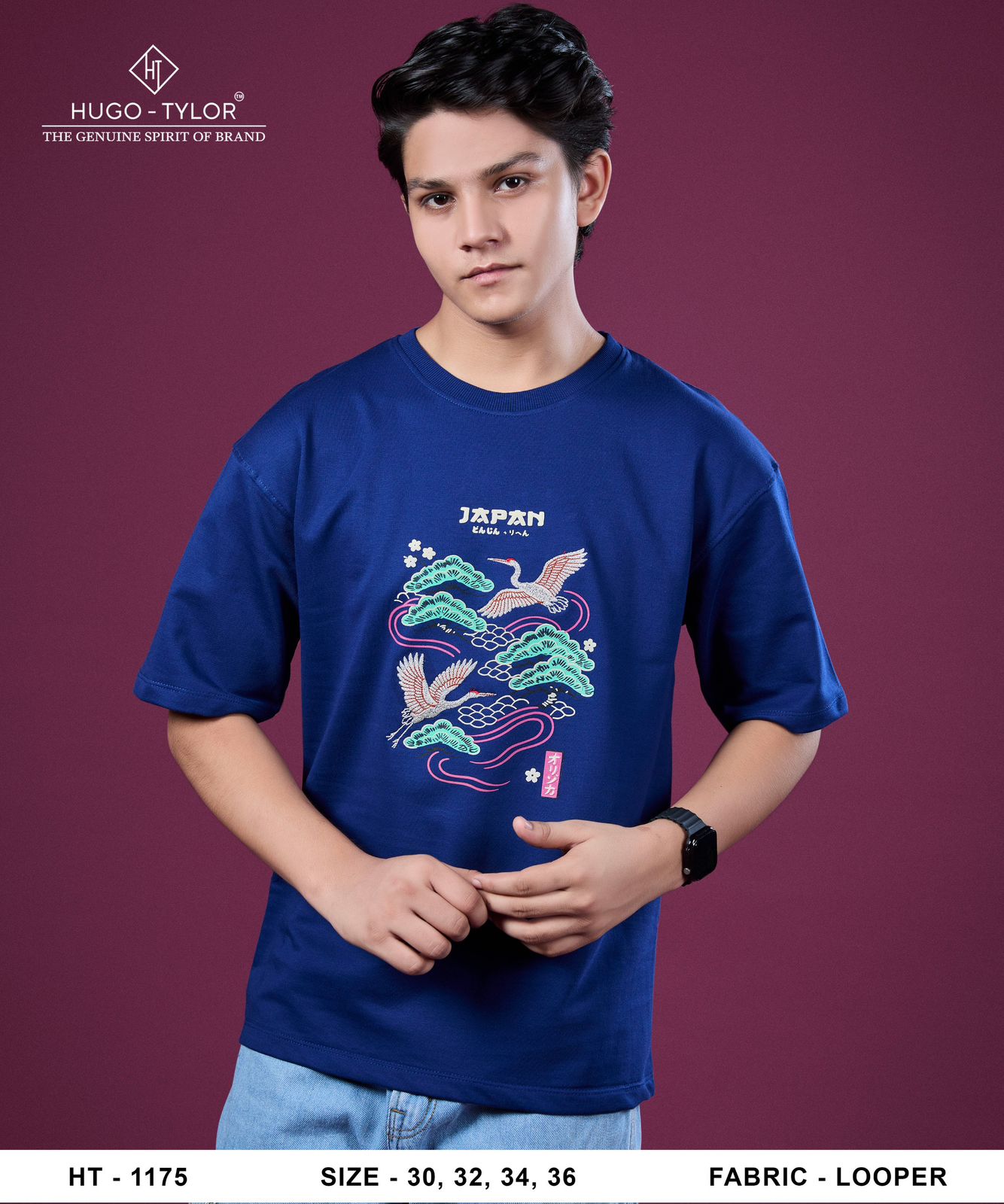 Ht 1175 Hugo Tylor Cotton Looper Boys Tshirt Supplier Ahmedabad