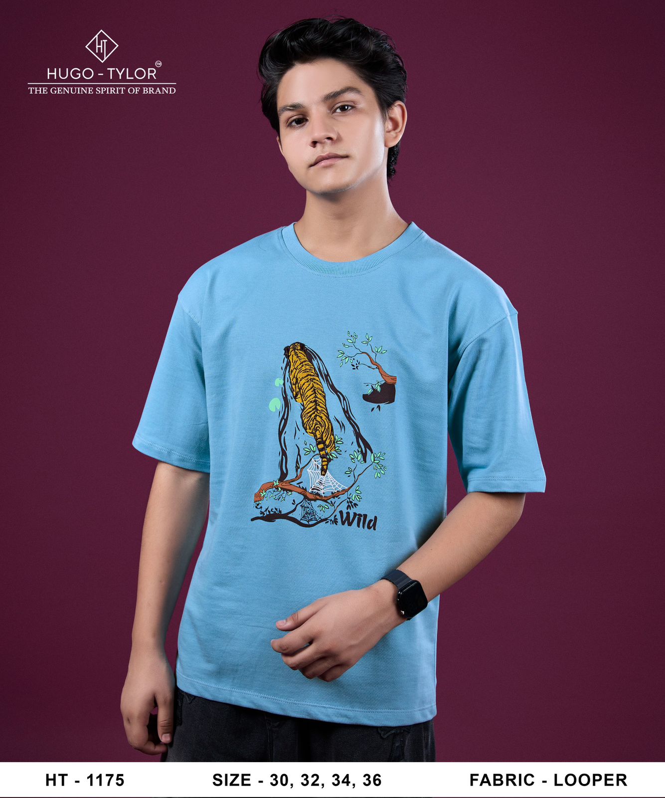 Ht 1175 Hugo Tylor Cotton Looper Boys Tshirt Supplier Ahmedabad