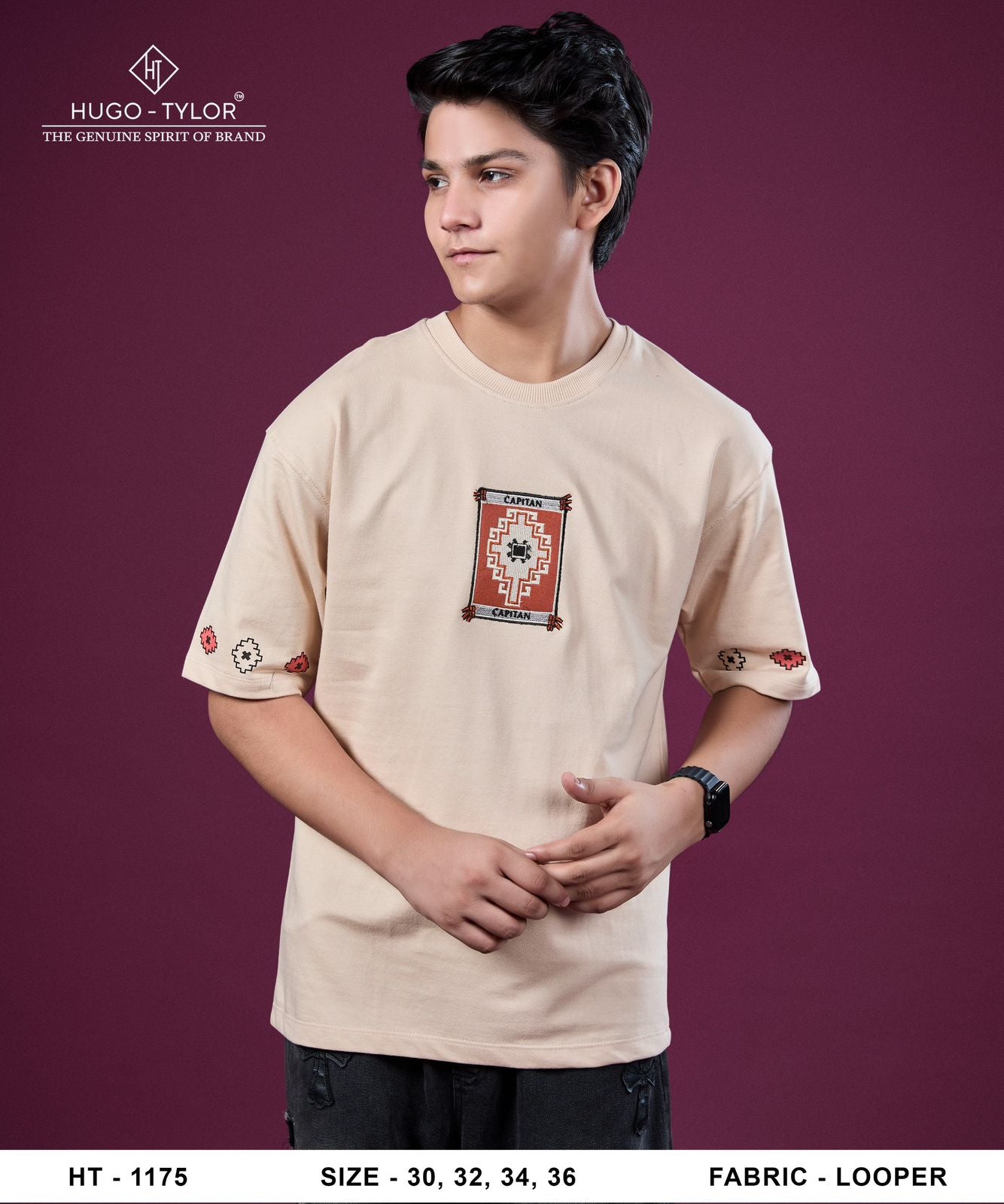 Ht 1175 Hugo Tylor Cotton Looper Boys Tshirt Supplier Ahmedabad