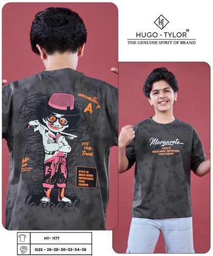 Ht 1177 Hugo Tylor Giza Cotton Boys Tshirt Wholesaler India