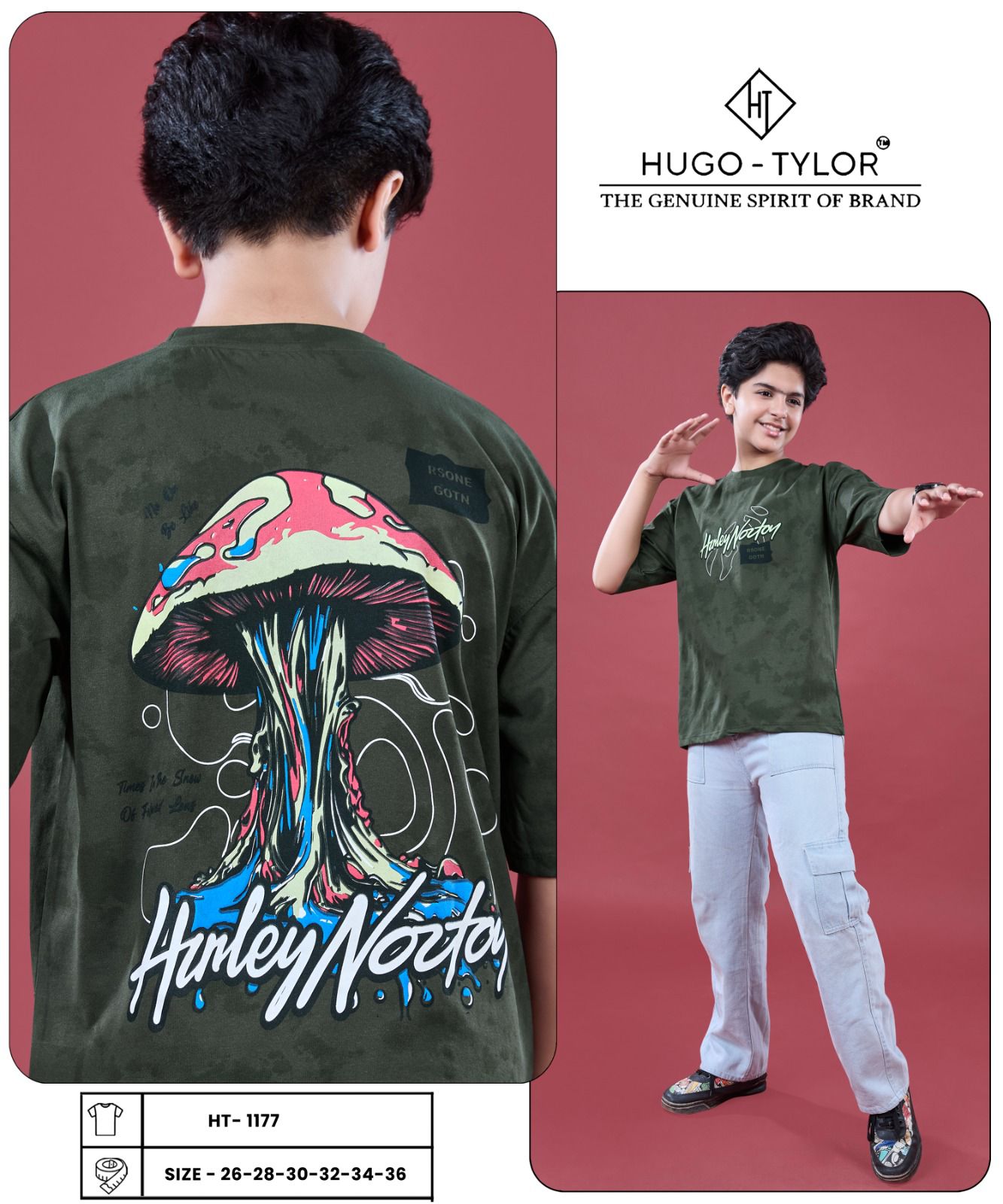 Ht 1177 Hugo Tylor Giza Cotton Boys Tshirt Wholesaler India