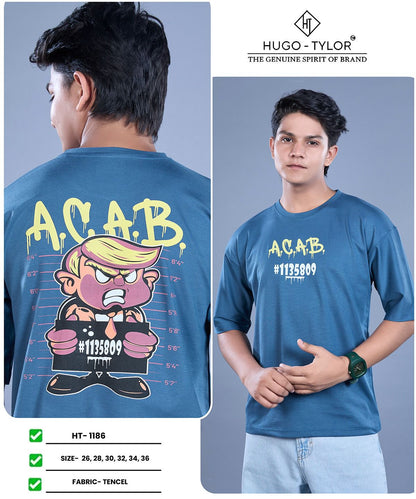 Ht 1186 Drop Shoulder Hugo Tylor Imported Boys Tshirt Supplier Gujarat