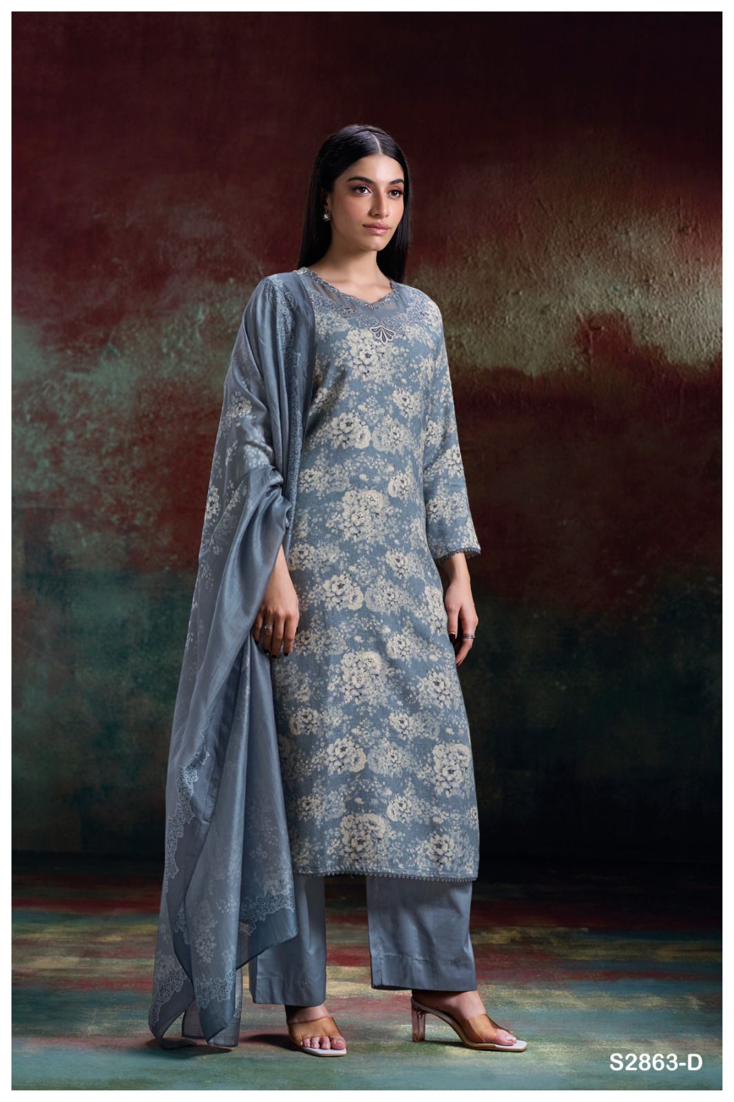 Htun S2863 Ganga Pure Khadi Pashmina Suits Exporter