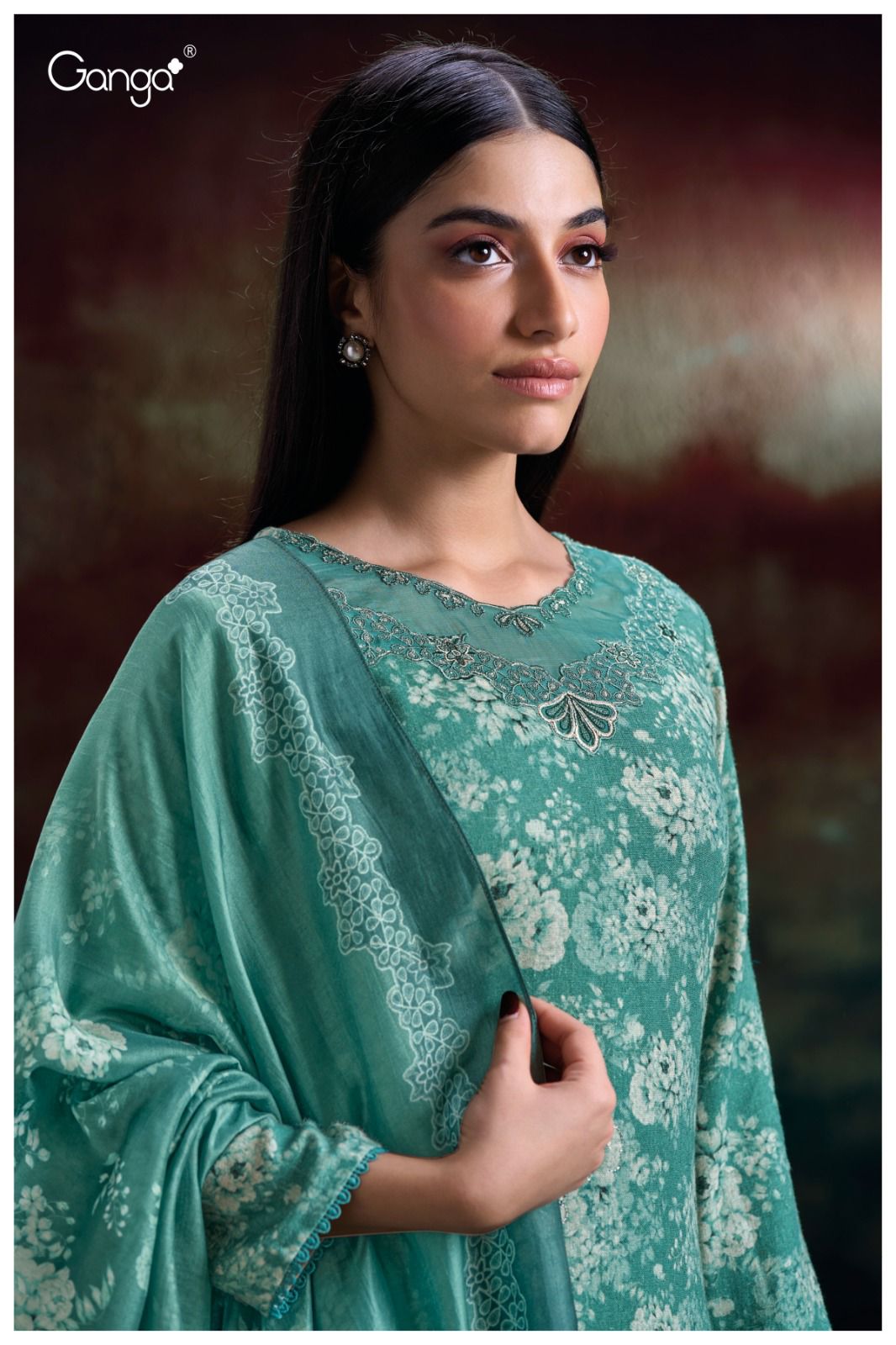 Htun S2863 Ganga Pure Khadi Pashmina Suits Exporter