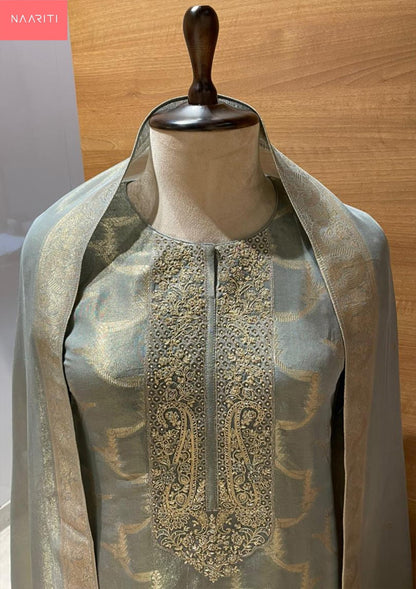 Huda Naariti Silk Jacquard Salwar Suits Manufacturer Gujarat