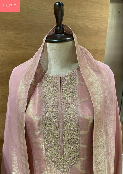 Huda Naariti Silk Jacquard Salwar Suits Manufacturer Gujarat