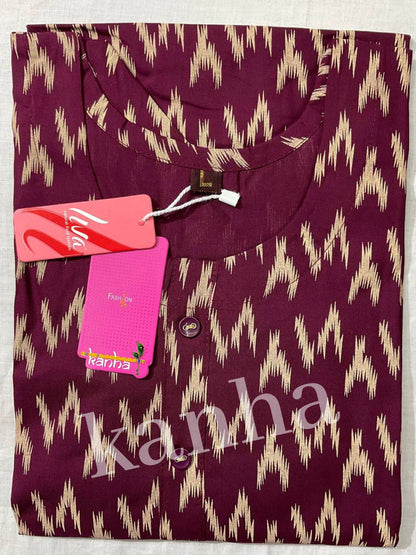 Hulchal 040125 Kanha Reyon Kurtis Manufacturer India