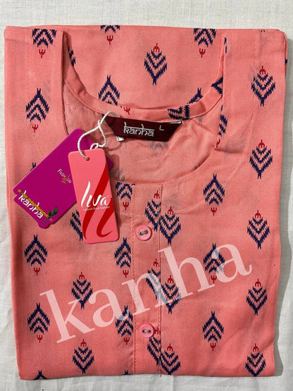 Hulchal 040125 Kanha Reyon Kurtis Manufacturer India