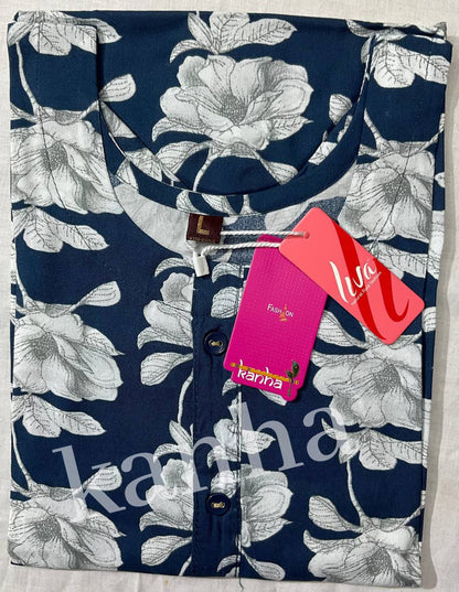 Hulchal 040125 Kanha Reyon Kurtis Manufacturer India