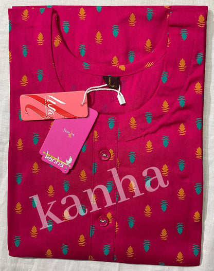 Hulchal 040125 Kanha Reyon Kurtis Manufacturer India