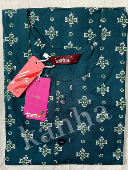 Hulchal 040125 Kanha Reyon Kurtis Manufacturer India