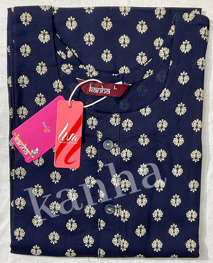 Hulchal 040125 Kanha Reyon Kurtis Manufacturer India