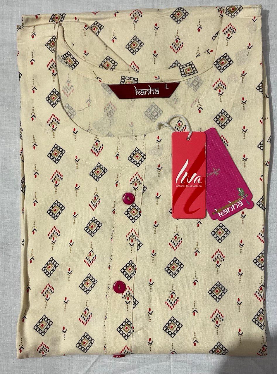 Hulchal Kanha Heavy Rayon Kurtis Wholesale