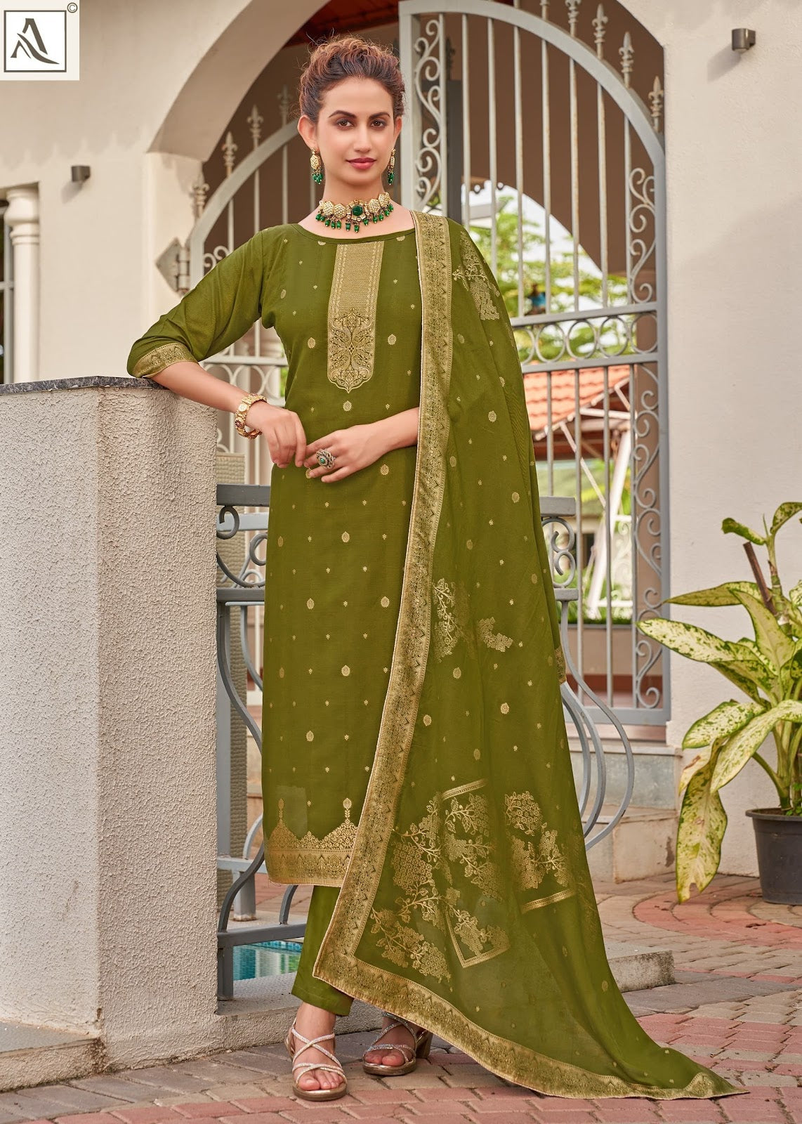 Hum Safar Alok Viscose Karachi Salwar Suits Wholesaler India