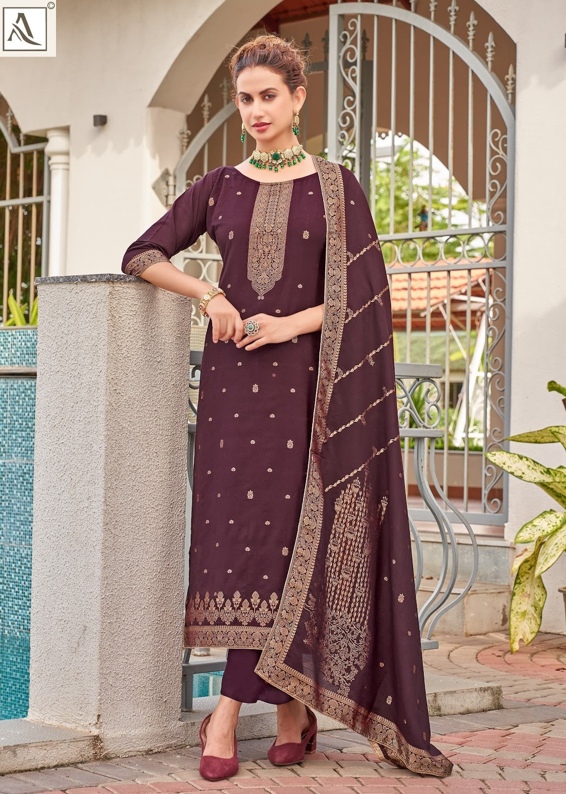 Hum Safar Alok Viscose Karachi Salwar Suits Wholesaler India