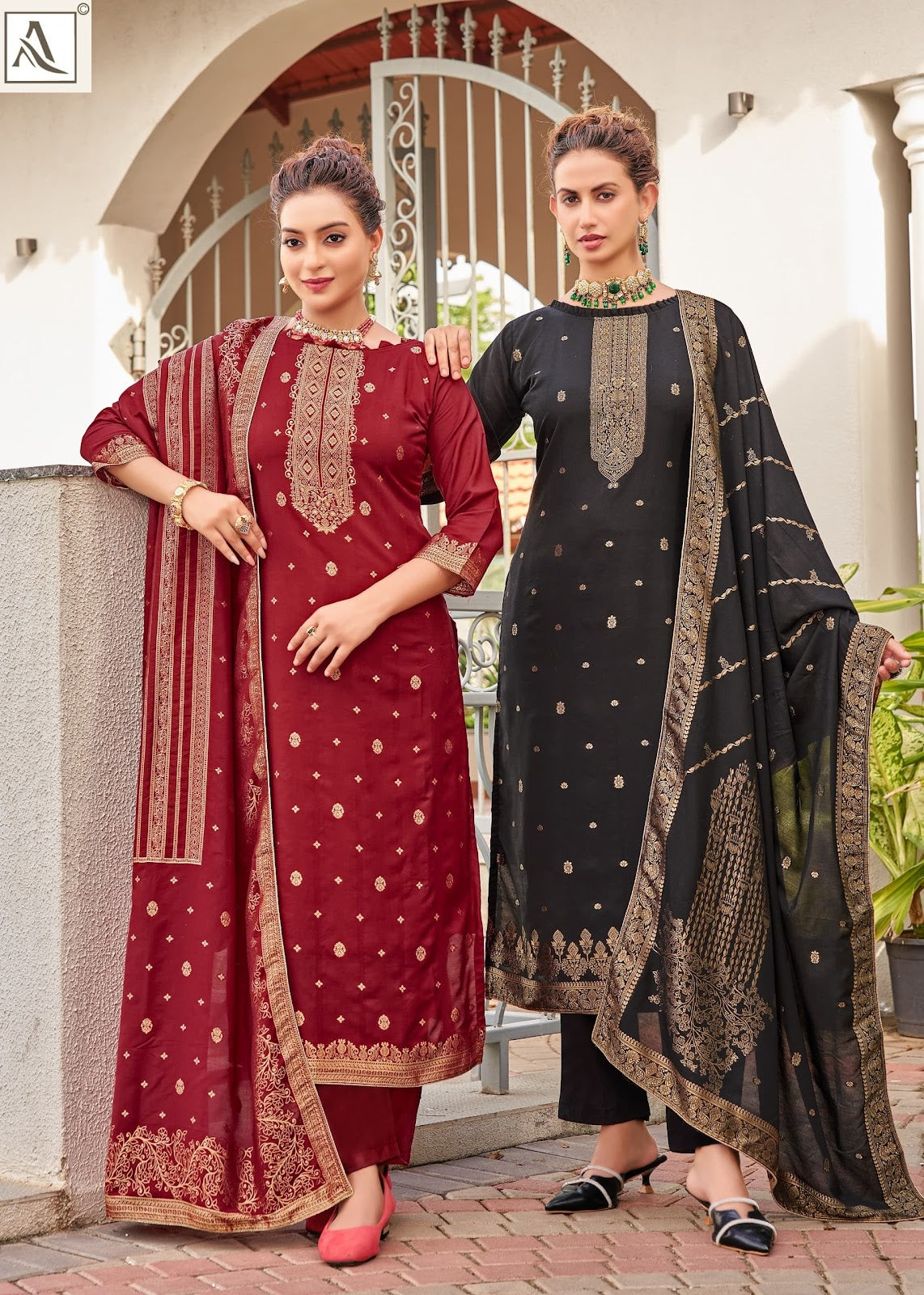 Hum Safar Alok Viscose Karachi Salwar Suits Wholesaler India