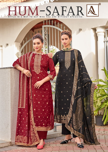 Hum Safar Alok Viscose Karachi Salwar Suits Wholesaler India