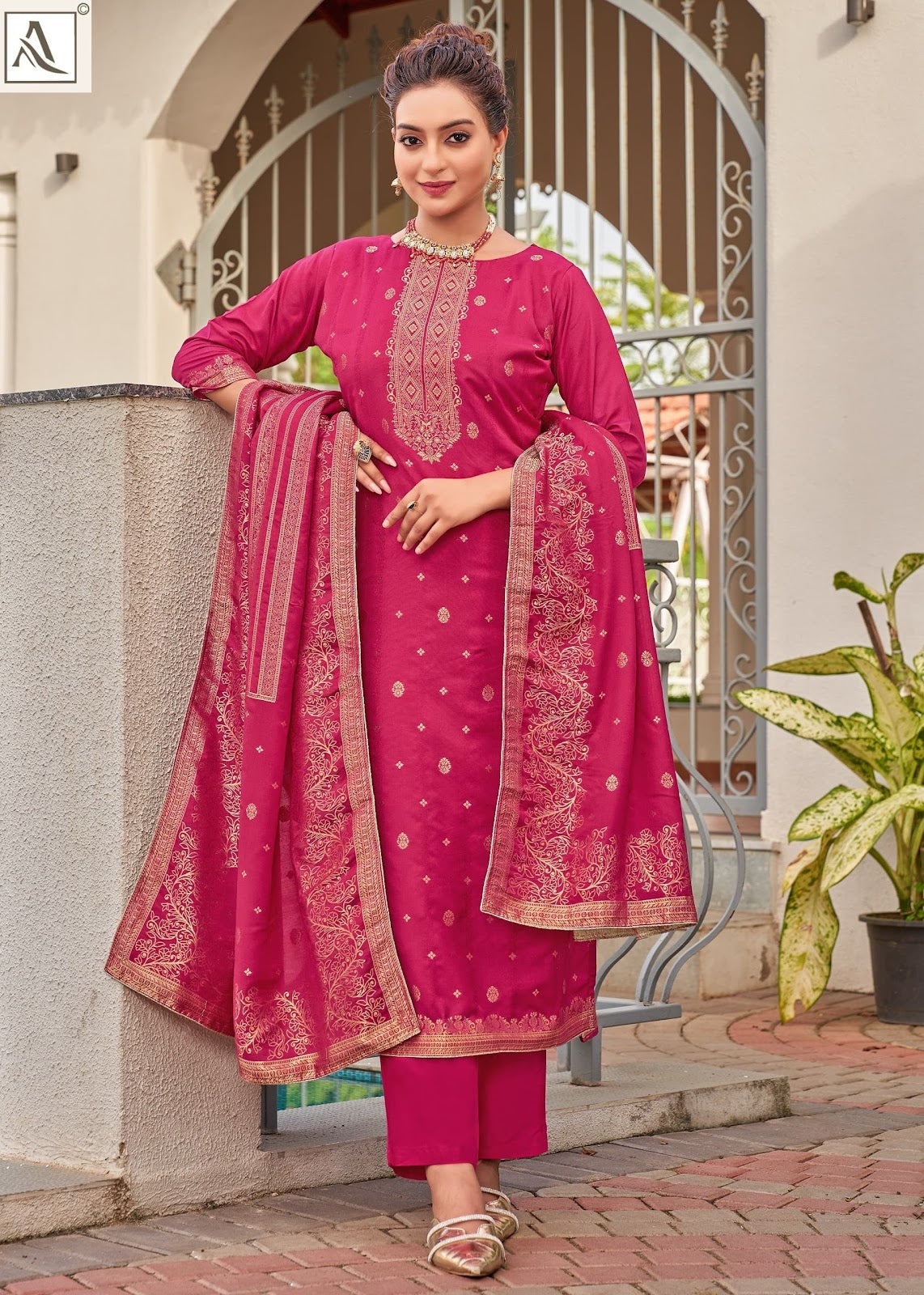 Hum Safar Alok Viscose Karachi Salwar Suits Wholesaler India