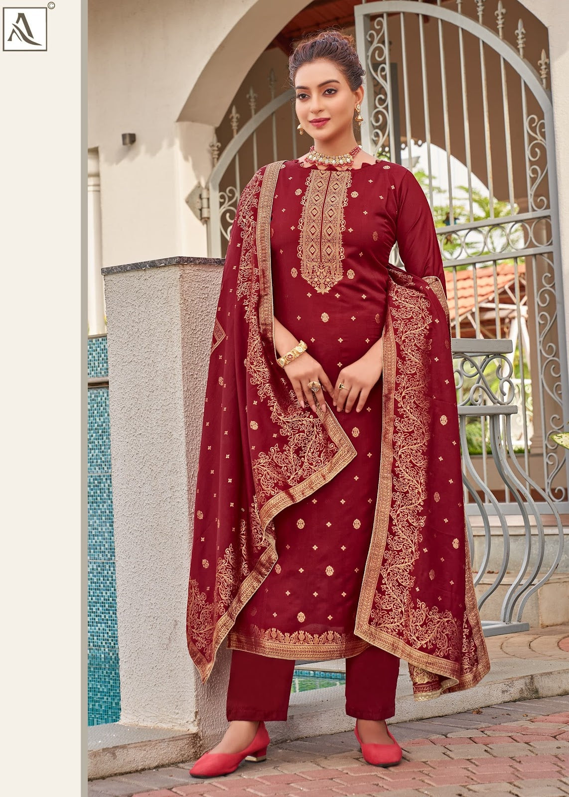 Hum Safar Alok Viscose Karachi Salwar Suits Wholesaler India