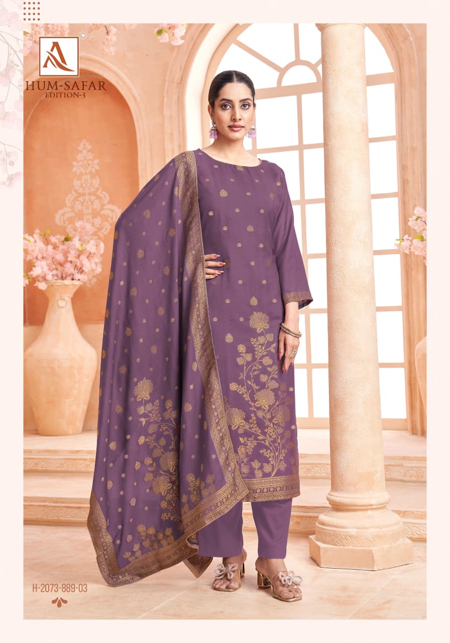 Hum Safar Edition 3 Alok Viscose Muslin Karachi Salwar Suits Exporter Gujarat