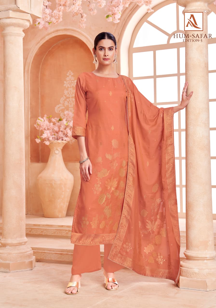Hum Safar Edition 3 Alok Viscose Muslin Karachi Salwar Suits Exporter Gujarat